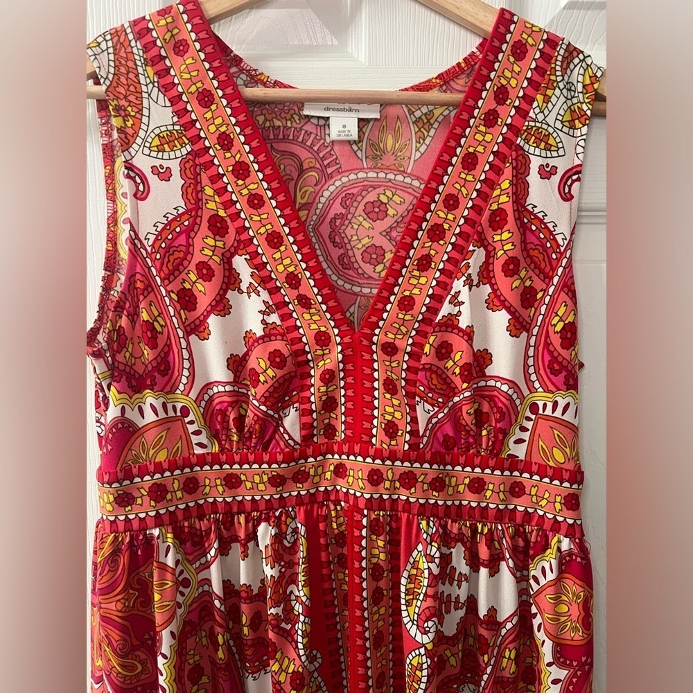 Paisley Print Dress Barn Dress Women’s Size 8 - Picture 2 of 5